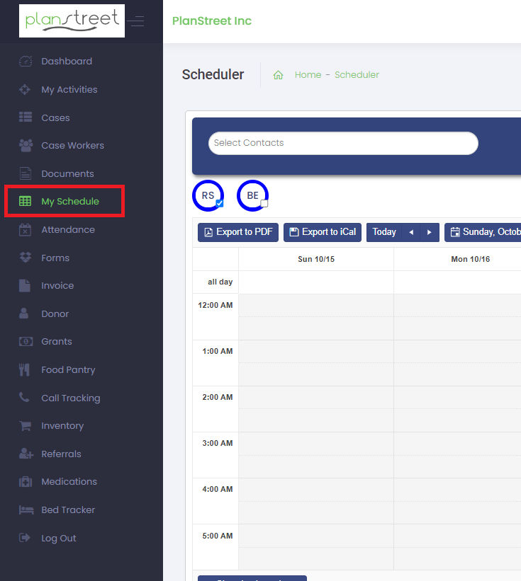 A screenshot of a scheduler
Description automatically generated