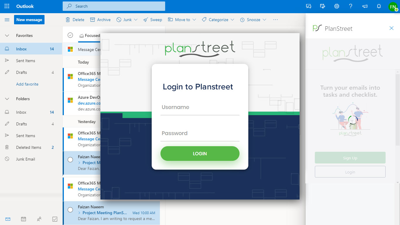 Integration Outlook PlanStreet Support Services